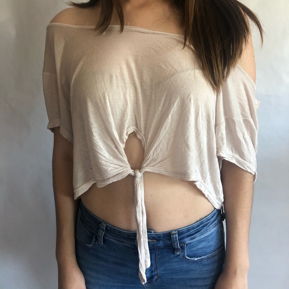 Brandy Melville Tie Front Crop